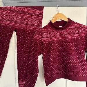 Fabletics Seamless Fair Isle set - highwaisted leggings and long sleeve top
